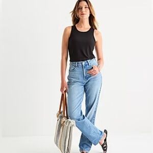 A.N.A High Rise Straight Blue Jeans